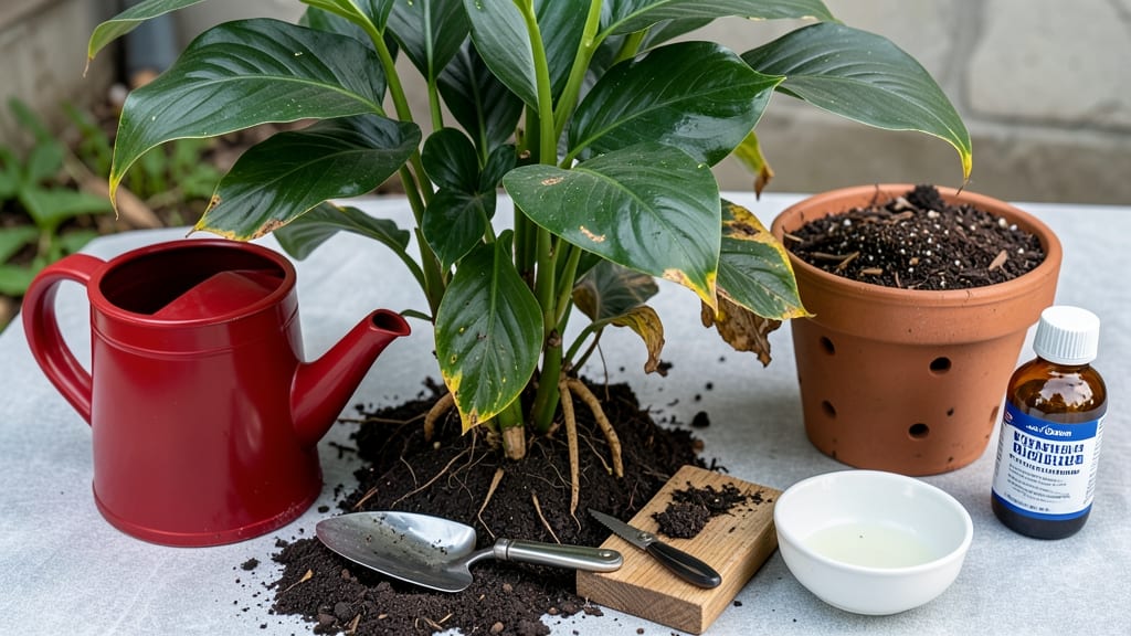 How to Fix an Overwatered Peace Lily: Revive Yellow Leaves and Root Rot in 3 Days