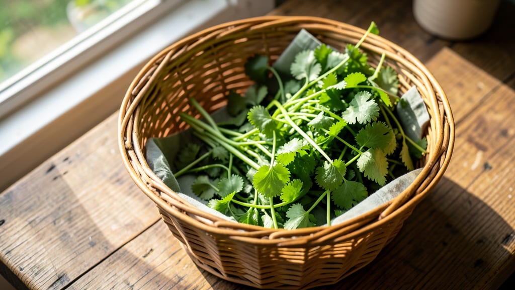 Use a Harvest Basket to Avoid Leaf Damage