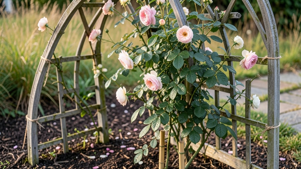 How to Make a Rose Trellis: Sturdy Arbor for Climbing Roses in Minutes
