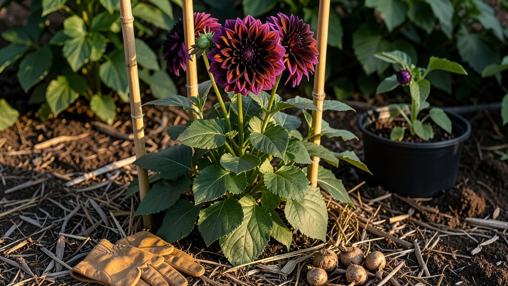 How to Grow Tall Dahlias: Stake-Supported Giants in 90 Days