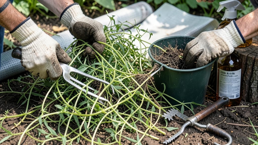 How to Get Rid of Galium Aparine: Boiling Water Barrier That Chokes Out Roots Fast