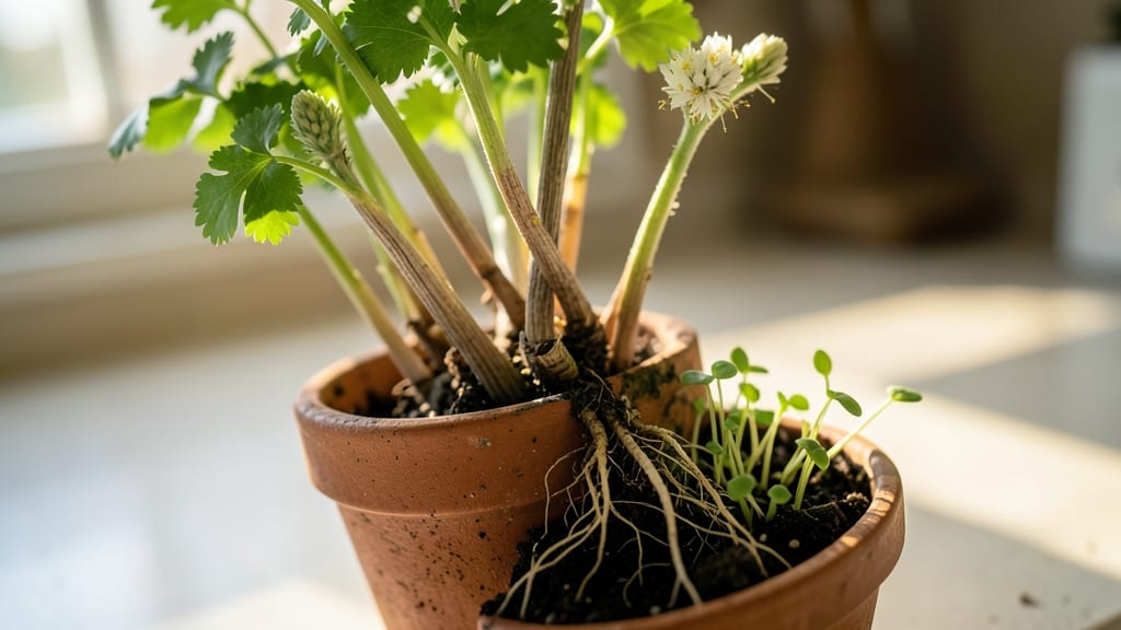 Harvest Roots for Microgreens Later