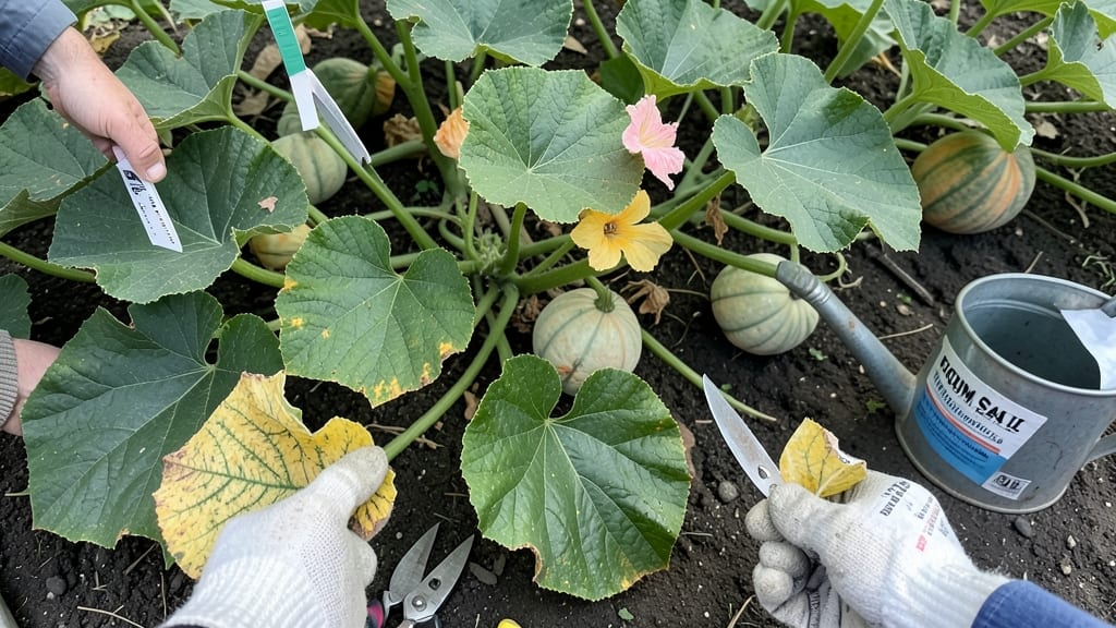 How to Fix Yellow Pumpkin Leaves: Boil-and-Pour Root Smothering for Fast Results