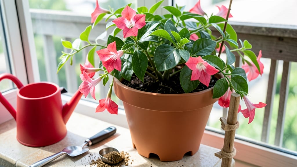 Mandevilla Plant Care in Pots: Thriving Tips for Bold Blooms Year-Round