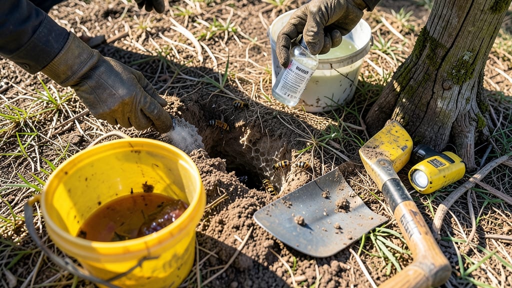 How to Get Rid of Ground Burrowing Yellow Jackets: Boiling Water Barrier That Smothers Nests Fast