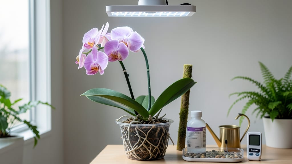 How to Grow Orchids Under Artificial Light: Thriving Blooms With LED Precision
