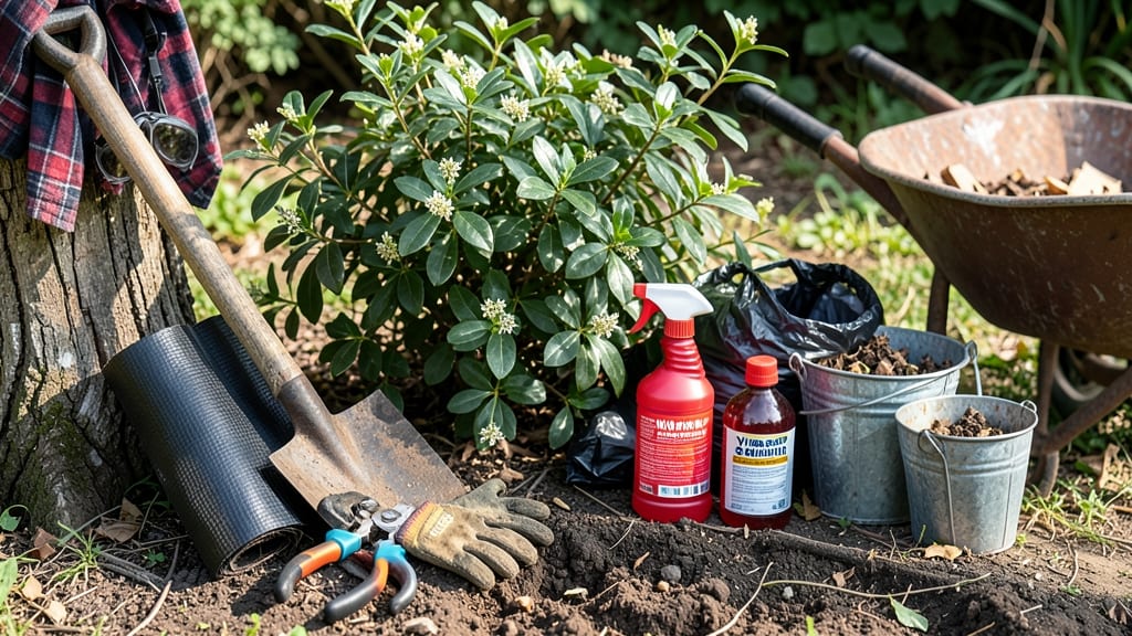 How to Get Rid of Chinese Privet: Boil-and-Pour Root Smothering That Works