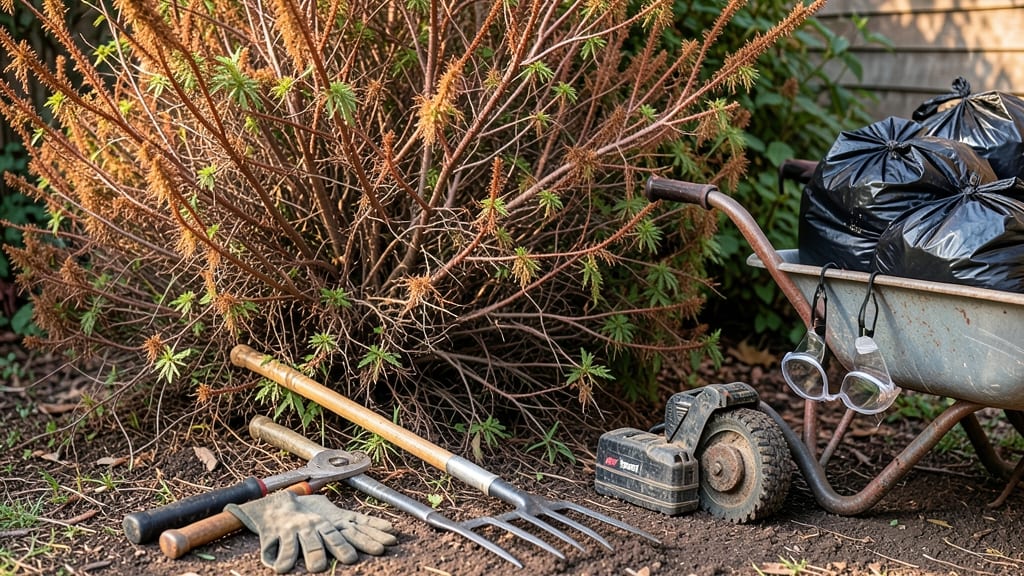 How to Get Rid of Bushes Quickly: Boil-and-Pour Root-Blocking Technique