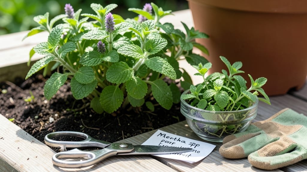How to Pick Fresh Mint: Bright Green Stems and Peppery Aroma