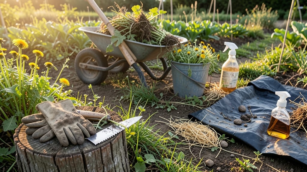 How to Clear a Vegetable Garden Full of Weeds: Boil-and-Pour Root Smothering in 30 Minutes