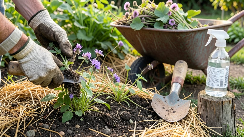 How to Get Rid of Weeds with Purple Flowers: Boiling Water Barrier for Instant Root Death